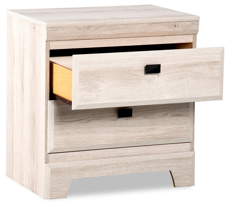 Yorkdale Bedside 2-Drawer Nightstand, 23.5\"W x 24.7\"H, Made in Canada - White
