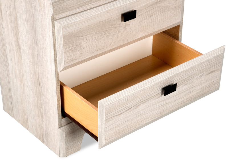 Yorkdale Bedside 2-Drawer Nightstand, 23.5\"W x 24.7\"H, Made in Canada - White