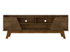 Manhattan Comfort Mid-Century Modern Marcus 62.99\" TV Stand with Solid Wood Legs - Rustic Brown