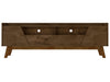 Manhattan Comfort Mid-Century Modern Marcus 70.86\" TV Stand with Solid Wood Legs - Rustic Brown