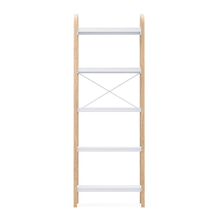 Umbra Modern Bellwood 5-Shelf Bookcase - White and Natural