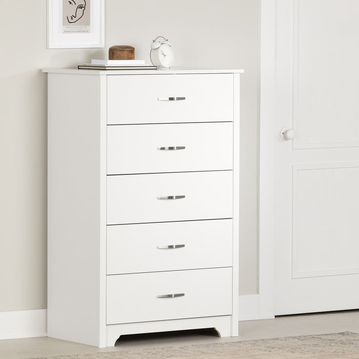 Fusion 5-drawer Chest - Pure White