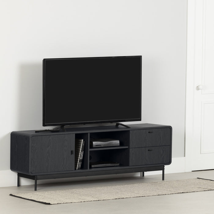 Mezzy Tv Stand With Door And Drawers - Ash Oak