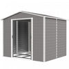Outsunny 8'x7' Outdoor Storage Shed Garden Shed W/ Lock, Light Grey