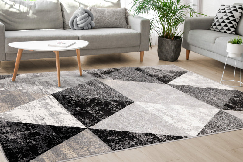 Covington Distressed Triangles Area Rug - 7'10\" x 10'6\"