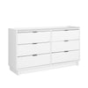 Prepac Simply Modern 52.5\" 6-Drawer Dresser - White