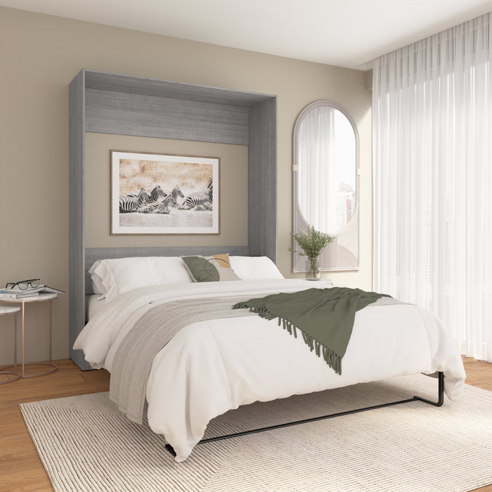 Bestar Claremont Queen Murphy Bed - Platinum Grey