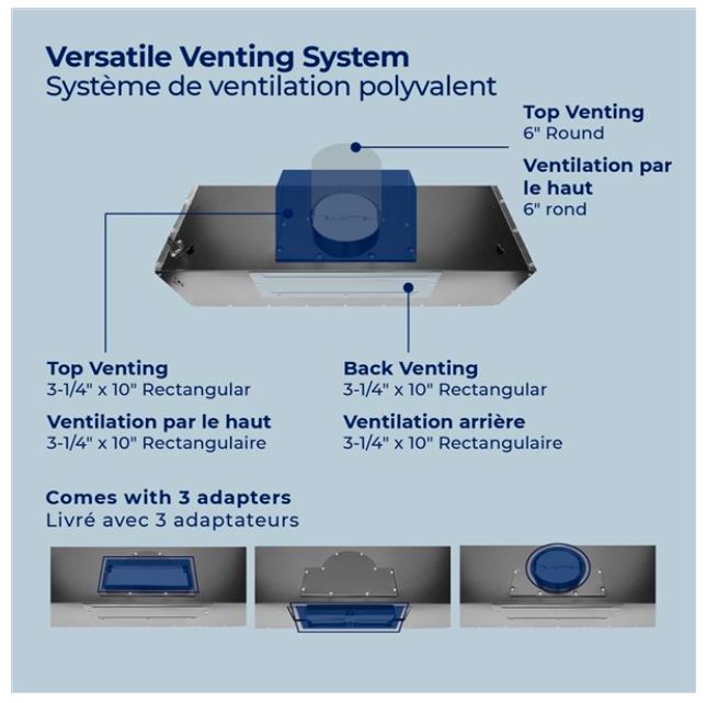 Hauslane 30\" Under Cabinet Stainless Steel Range Hood - UC-PS18SS-30
