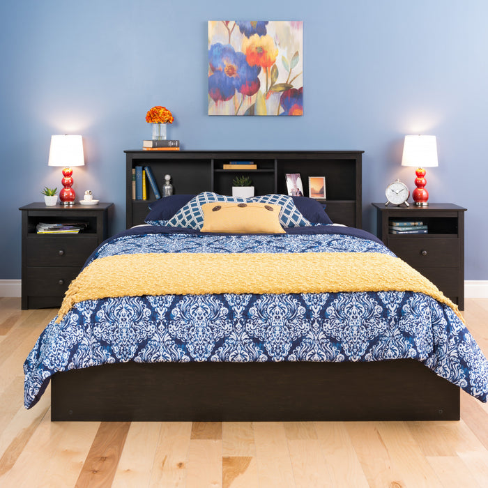 Jade 2-Drawer Nightstand - Washed Black