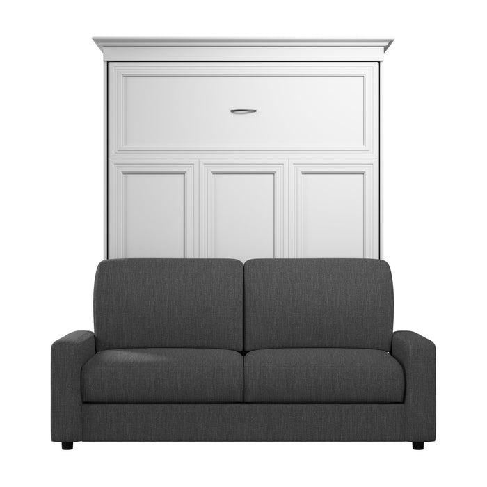 Bestar Versatile Queen Murphy Bed with Sofa (78 W) - White