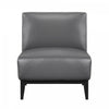 Murdock Accent Chair Dark Grey Leather