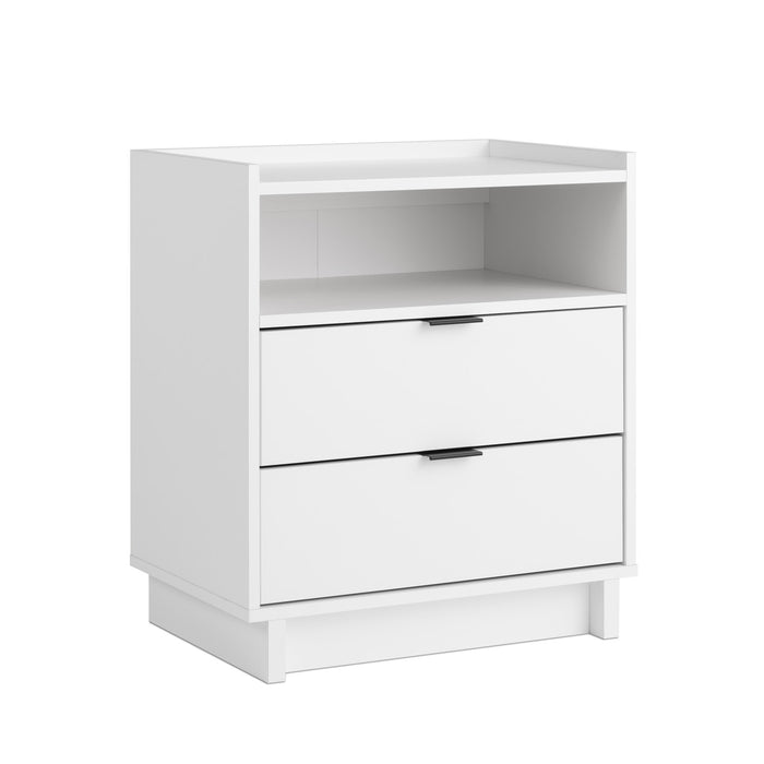 Prepac Simply Modern 23.75\" 2-Drawer Nightstand - White