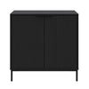 Nordika Slim 2-Door Storage Cabinet - Black