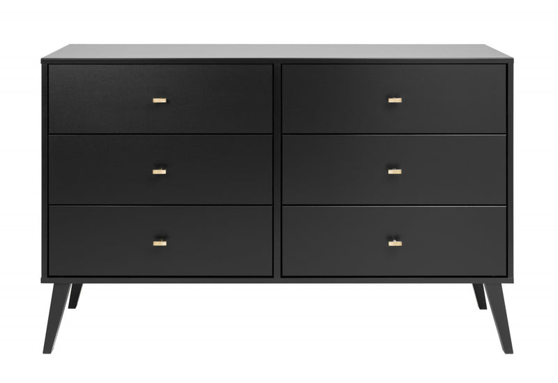 Milo 6-Drawer Dresser - Black