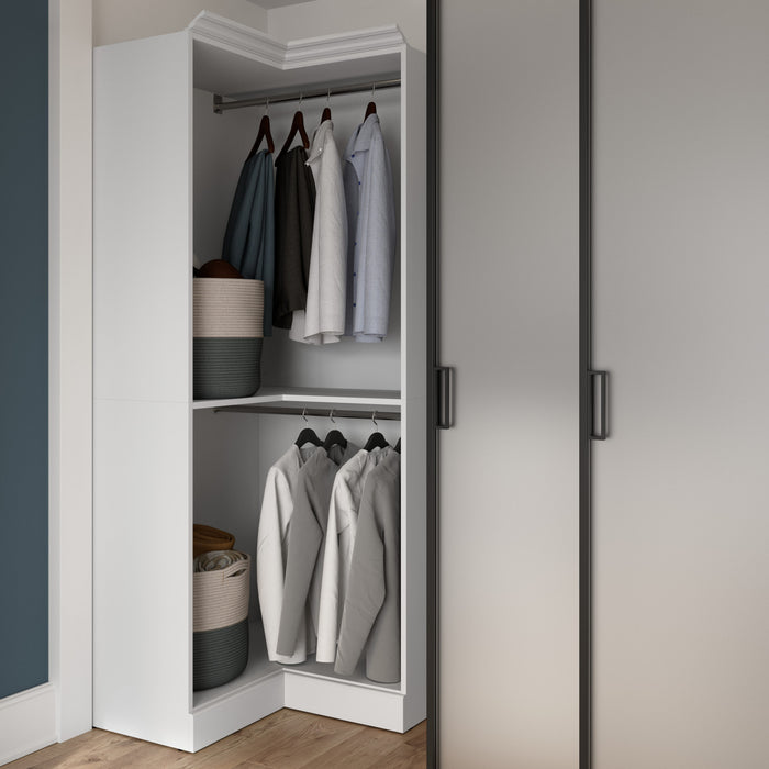 Bestar Versatile 36 W Corner Closet Organizer - White