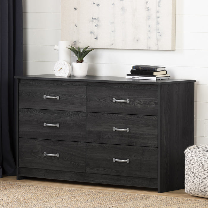 Tassio 6-drawer Dresser - Gray Oak