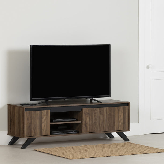 Flam 59\" TV Stand with Doors - Natural Walnut