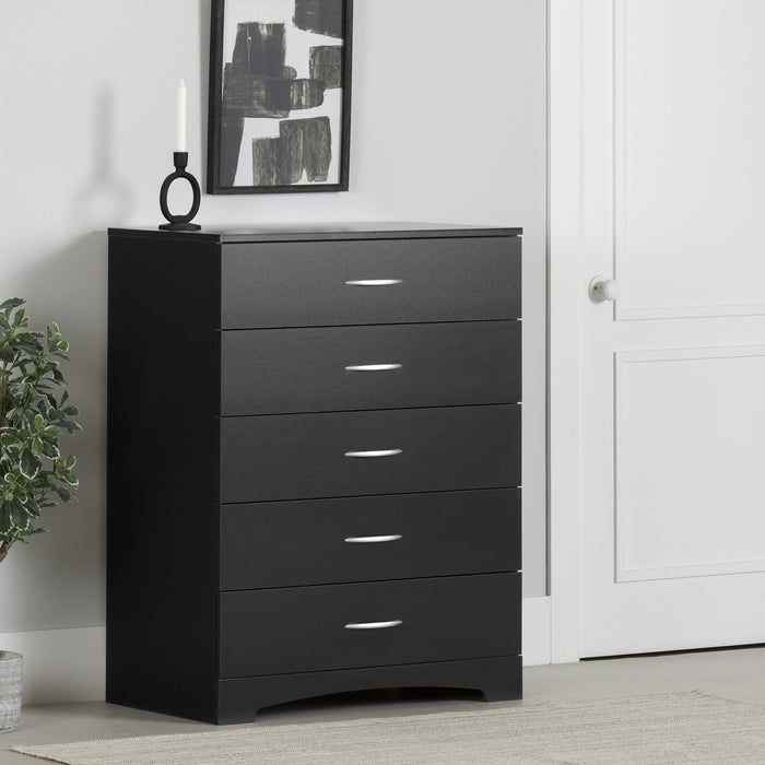 Step One 5-drawer Chest - Pure Black