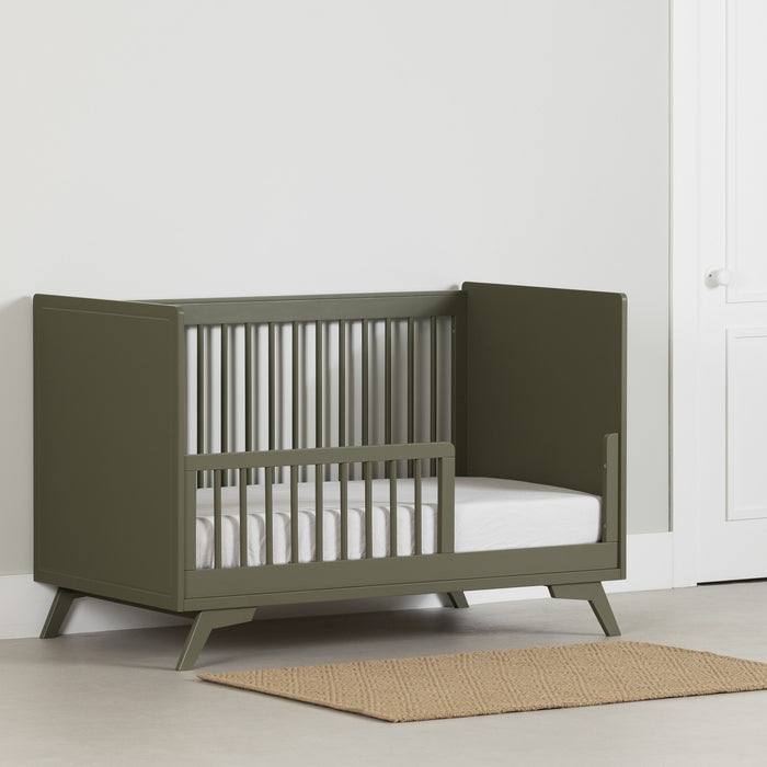Milos Toddler Rail for Baby Crib - Olive Green