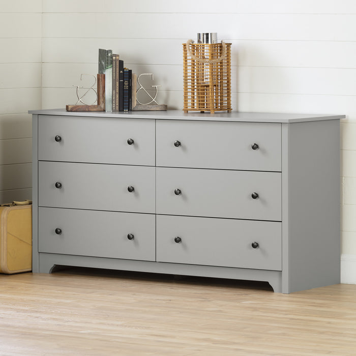 Vito 6-drawer Dresser - Soft Gray