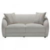 Isla 70 in. Boucle Loveseat with Rounded Barrel Arms and Accent Pillows - Cream