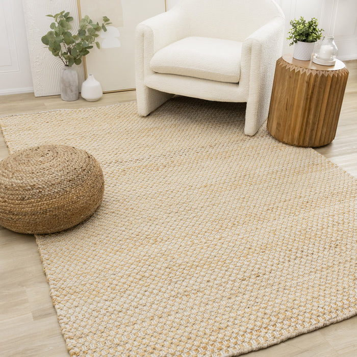 Jute Natural Handmade Light Oak Area Rug - 7'10 x 10'6\"