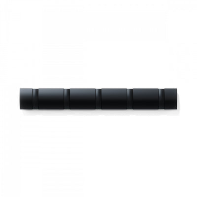 Umbra 5 Flip Wall-Mounted Hooks - Black|5 crochets muraux Flip de Umbra - noirs