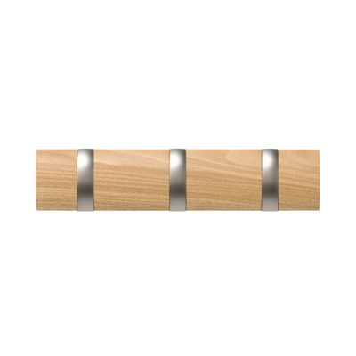 Umbra 3 Flip Wall-Mounted Hooks - Natural|3 crochets muraux Flip de Umbra - naturels