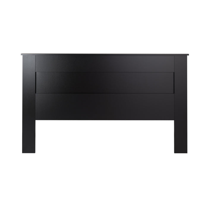 King Flat Panel Headboard - Black