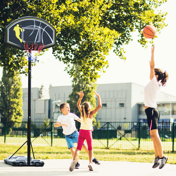 Soozier 6.5'-10' Adjustable Portable Basketball Hoop System Stand Outdoor