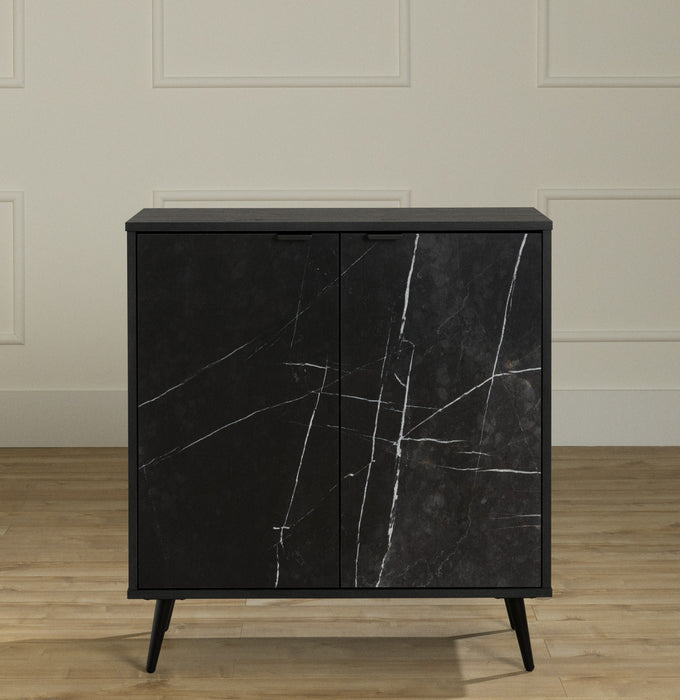 Oxford 2-Door Storage Cabinet - Black Oak