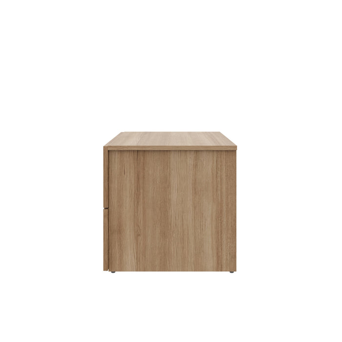 Nordika James Nightstand With 2-Drawers - Brown Oak