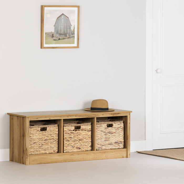 Toza Mudroom Storage Bench - Nordik Oak
