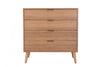 Flashby Chest With 4 Drawers, Faux Natural Wood
