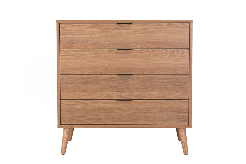 Flashby Chest With 4 Drawers, Faux Natural Wood