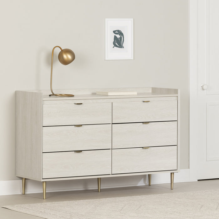 Hype 6-drawer Dresser - Winter Oak