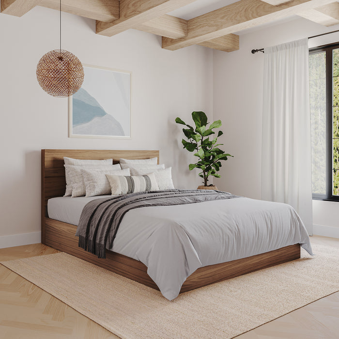 Nordika Queen Panel Headboard - Walnut