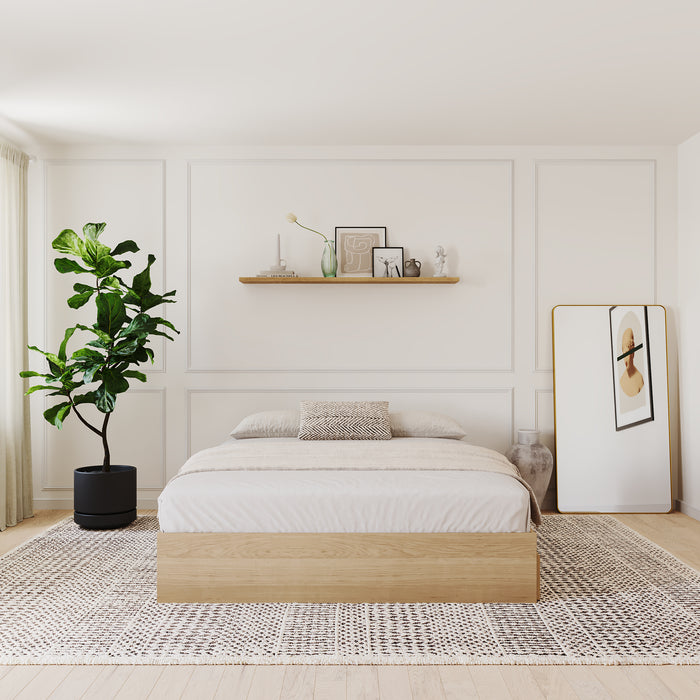 Nordika Full Storage Platform Bed - Natural Maple