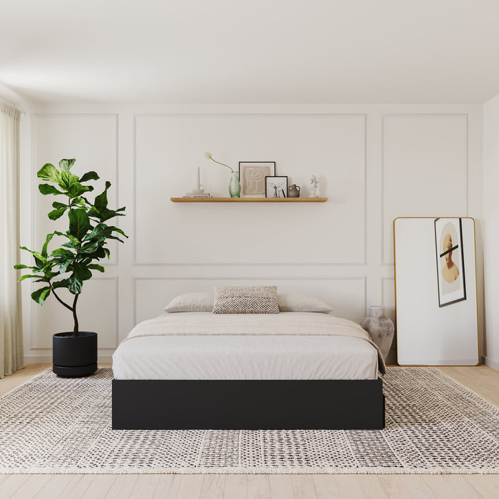 Nordika Full Storage Platform Bed - Black