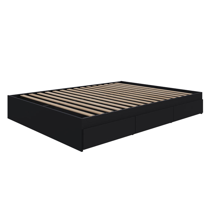 Nordika Full Storage Platform Bed - Black