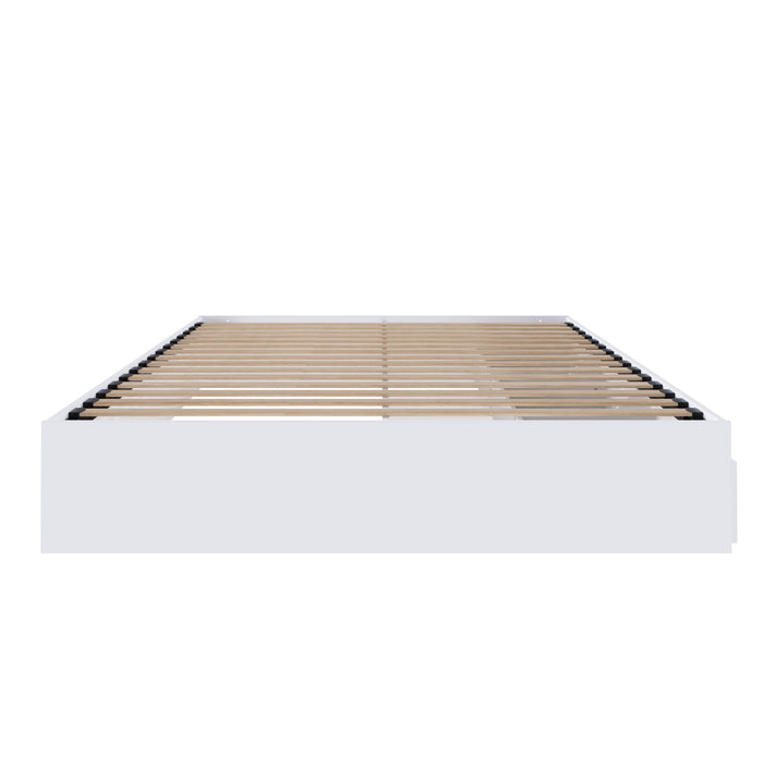 Nordika Queen Platform Bed - White