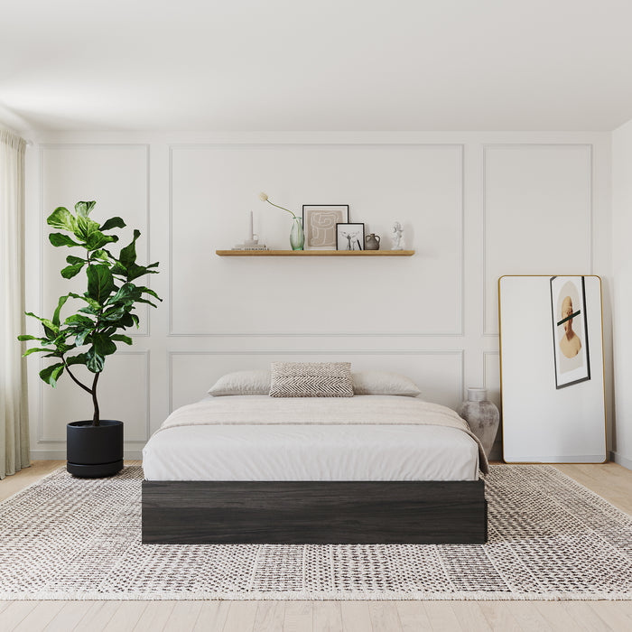 Nordika Queen Platform Bed - Bark Grey