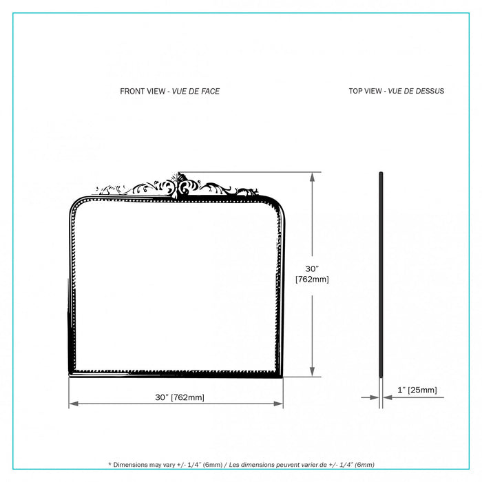 Camans Gold 29.92\" Mirror