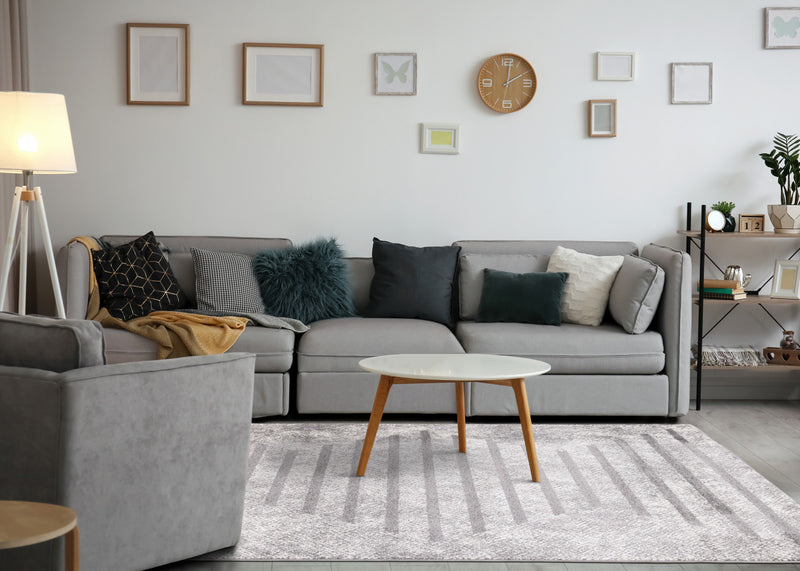 Covington Distressed Geometric Lines Indoor Area Rug - 5'3\" x 7'7\"