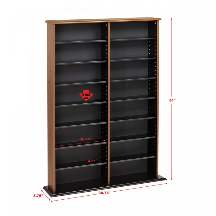 Double Width Wall Storage - Cherry Black