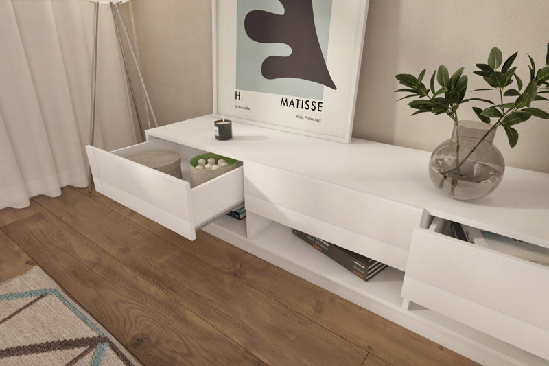 Nordika 72\" Stereo TV Stand - White