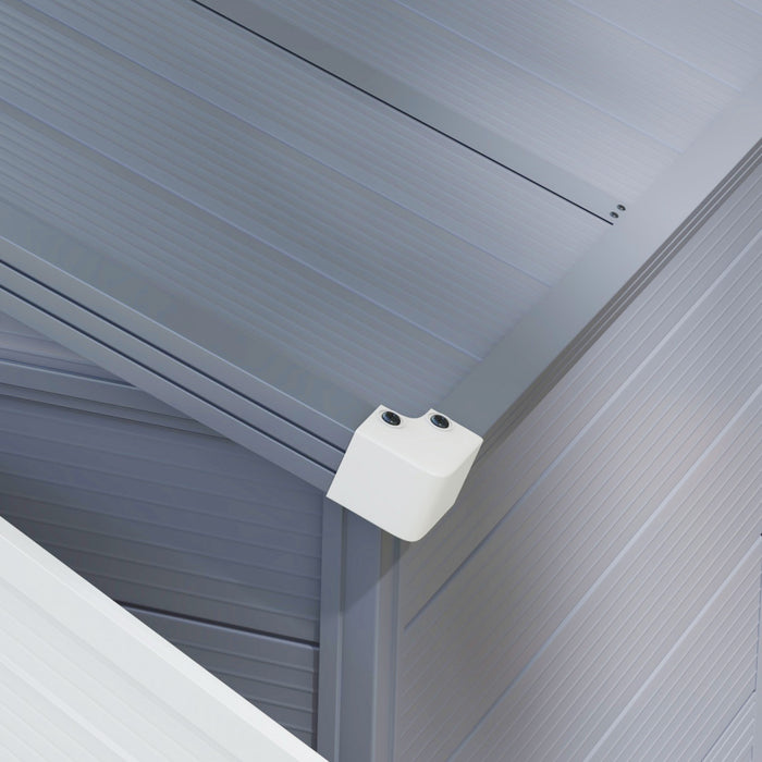 Outsunny 8' X 6' Garden Storage Shed W/ Latch Door, Air Vents, Pp, Grey