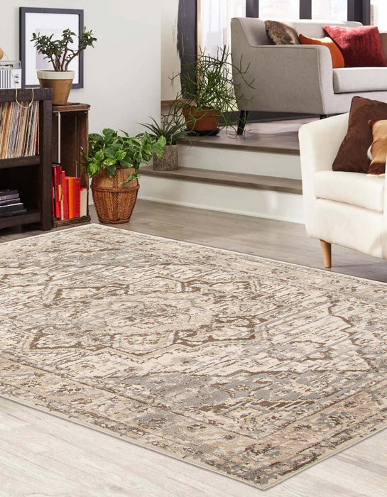 Priya Beige Area Rug - 5'0\" x 8'0\"