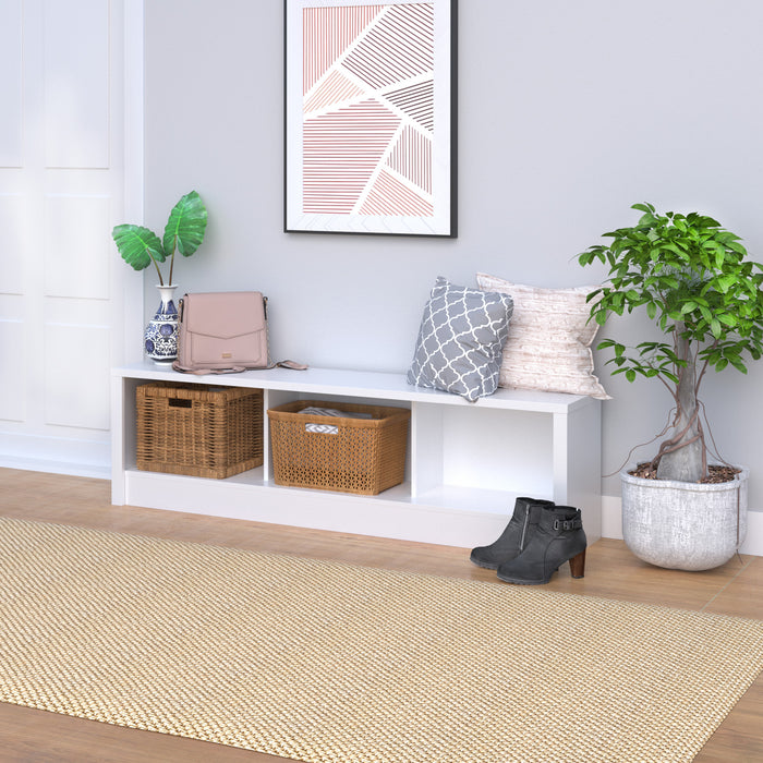 Calla Storage Bench - White