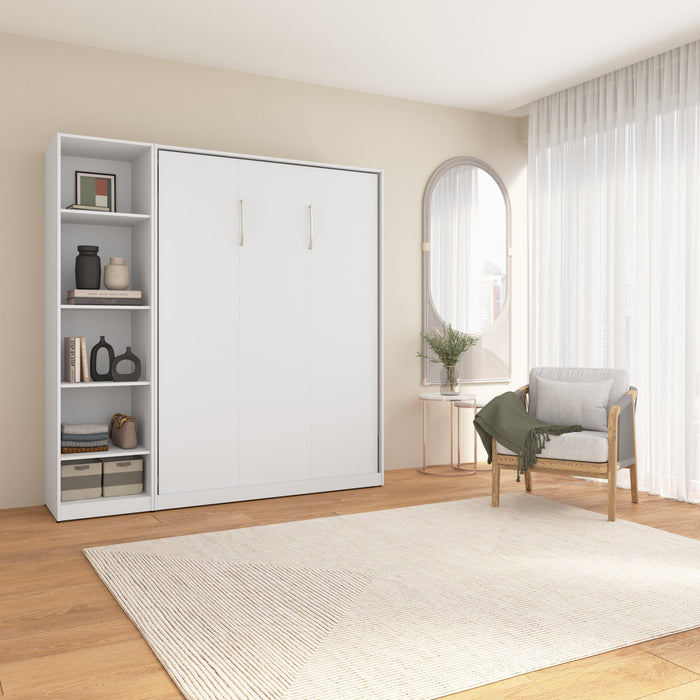 Bestar Claremont 5-Shelf Full Murphy Bed - White